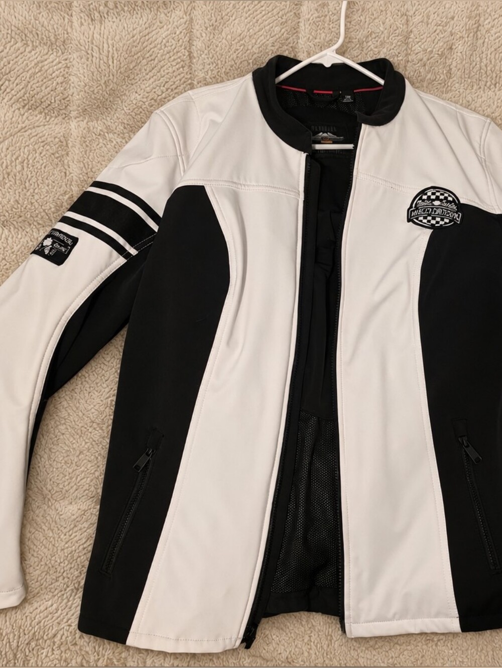 Women's Two-Tone Black & White Harley Davidson Performance Jacket